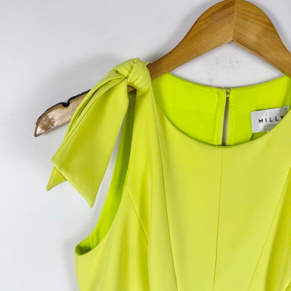 Milly Women's Cady Caedyn Sheath Dress Size US 0 XS Medium Lemon - Picture 7 of 16